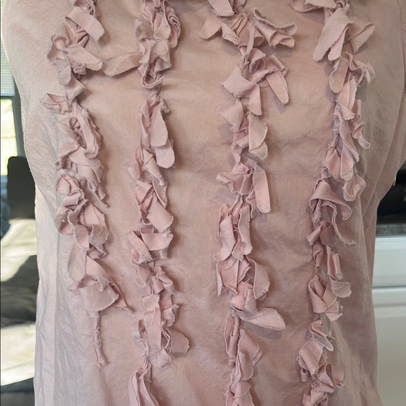 J Crew Ruffled Pink Tank Top with Feminine Charm - Picture 2 of 9